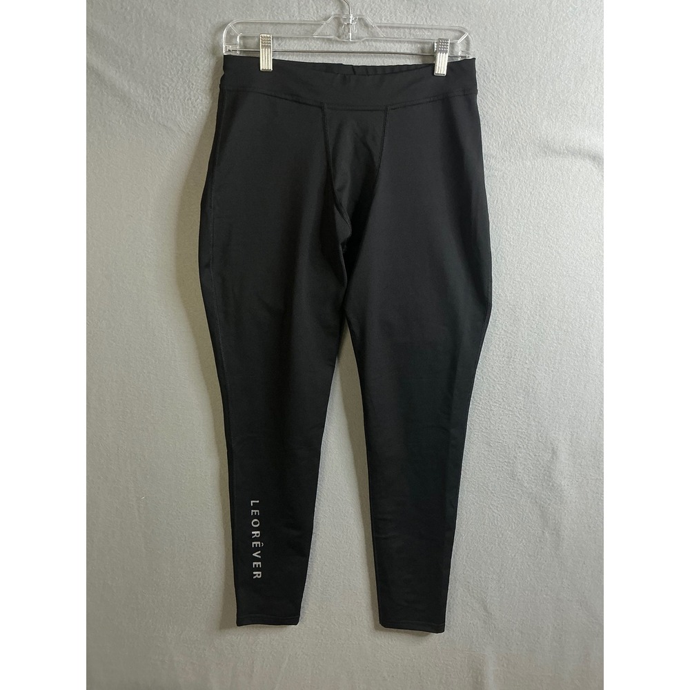 LEORÊVER Leggings Women's Large Yoga Pants Athletic Activewear Black Comfortable